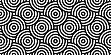 Kalın çizgili daireleri olan kusursuz bir model. Havalı geometrik doku. Modern soyut arka plan. EPS 10