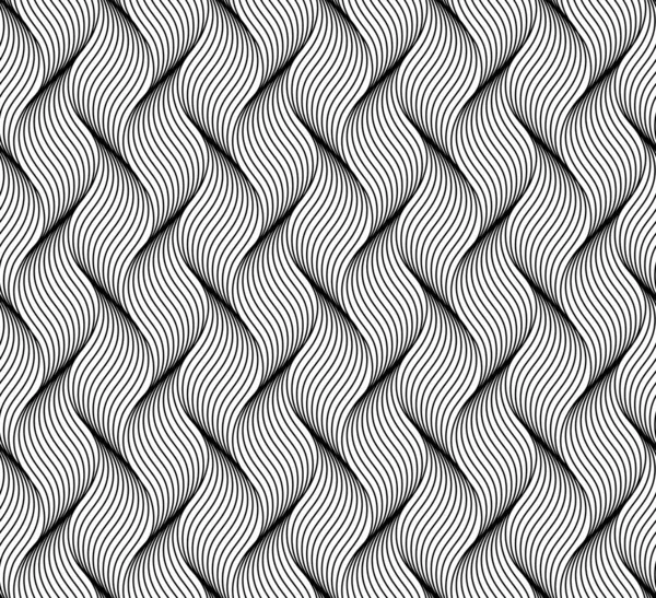 Modèle Linéaire Mince Sans Couture Fond Ondulé Géométrique Abstrait Texture — Image vectorielle