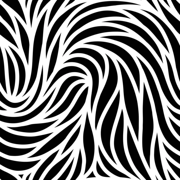 Elegant Naadloos Bloemenpatroon Golvende Vector Abstracte Achtergrond Stijlvolle Moderne Monochrome — Stockvector