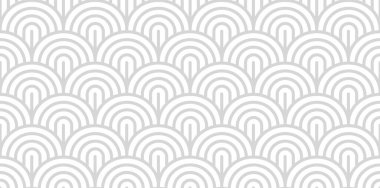 Çizgili balık pullu vektörsüz desen. Modaya uygun tek renkli geometrik dokular. Modern soyut arka plan. EPS 10