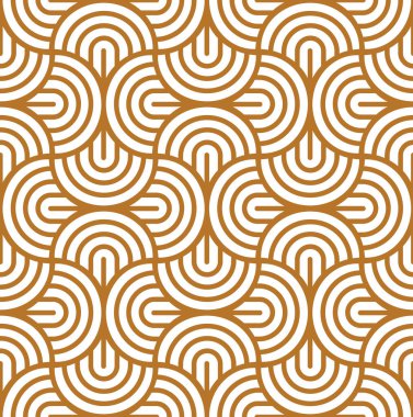 Kalın çizgili daireleri olan kusursuz bir model. Havalı geometrik doku. Modern soyut arka plan. EPS 10