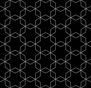 Vektörsüz altıgen yıldız deseni. Modern stil ince doğrusal doku. EPS 10