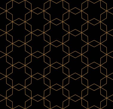 Vektörsüz altıgen yıldız deseni. Modern stil ince doğrusal doku. EPS 10