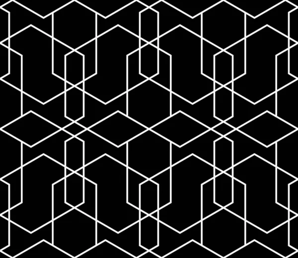 Бесшовный Тонкий Линейный Векторный Рисунок Абстрактный Геометрический Фон Стильная Фрактальная — стоковый вектор