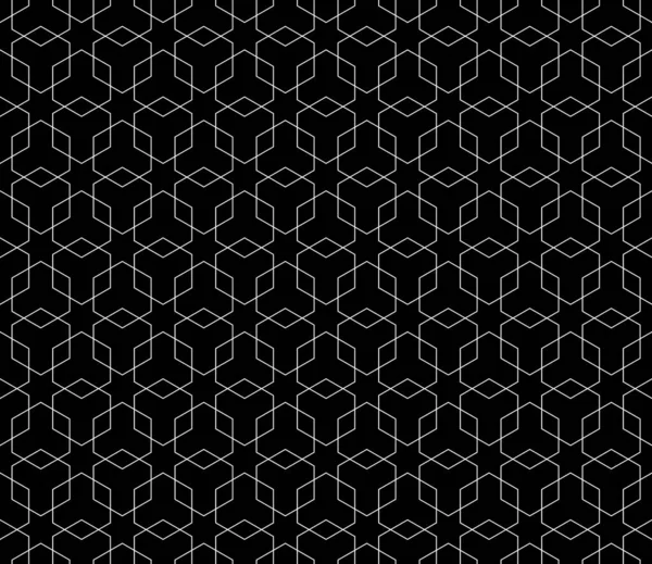 Modèle Géométrique Vectoriel Sans Couture Texture Moderne Fine Grille Hexagonale — Image vectorielle