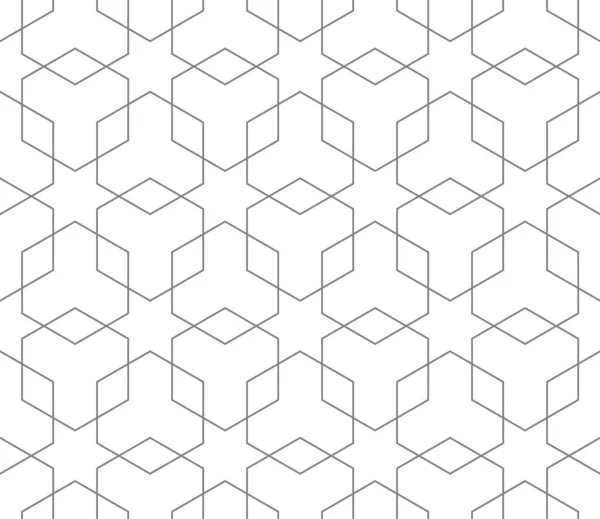 Vektor Sömlöst Geometriskt Mönster Modern Tunn Hexagon Rutnät Konsistens Eps — Stock vektor