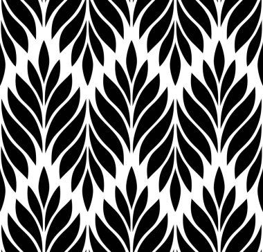 Vektör geometrik kusursuz desen. Yaprakları olan modern tarz çiçekli bir arka plan. EPS 10