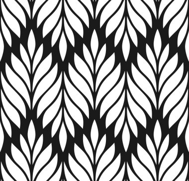 Vektör geometrik kusursuz desen. Yaprakları olan modern tarz çiçekli bir arka plan. EPS 10