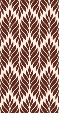 Vektör geometrik kusursuz desen. Yaprakları olan modern tarz çiçekli bir arka plan. EPS