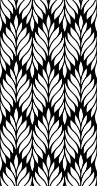 Vektör geometrik kusursuz desen. Yaprakları olan modern tarz çiçekli bir arka plan. EPS