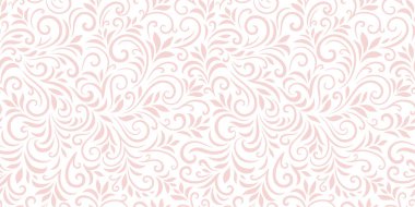 Yaprakları ve bukleleri olan kusursuz bir şekil. Tek renkli soyut çiçek arkaplanı. Modaya uygun monokrom dokusu. EPS 10