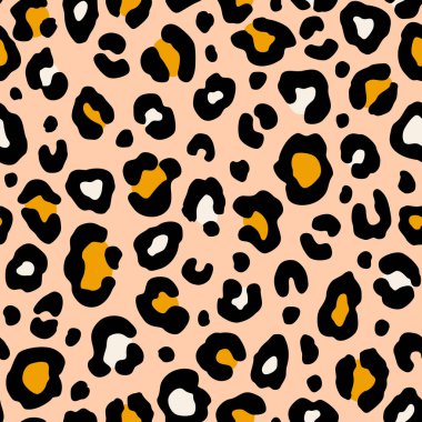 Renkli leopar desensiz. Moda stili vektör dokusu. EPS 10