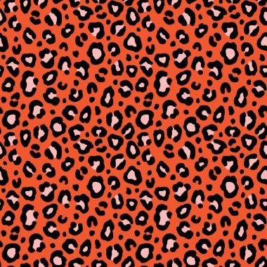 Renkli leopar desensiz. Moda stili vektör dokusu. EPS 10