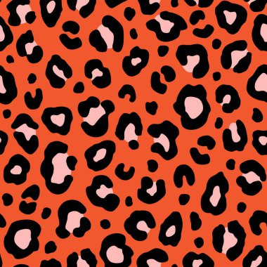 Renkli leopar desensiz. Moda stili vektör dokusu. EPS 10