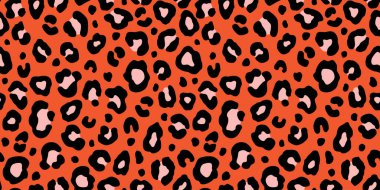 Renkli leopar desensiz. Moda stili vektör dokusu. EPS 10