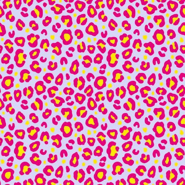 Renkli leopar desensiz. Moda stili vektör dokusu. EPS 10