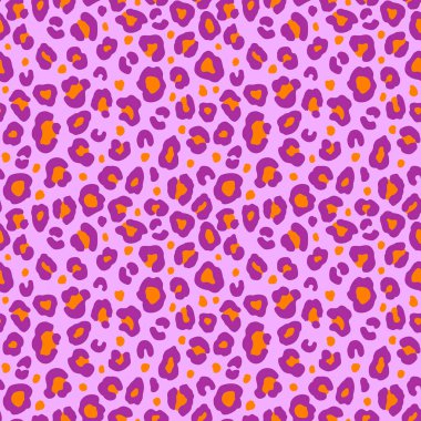 Renkli leopar desensiz. Moda stili vektör dokusu. EPS 10