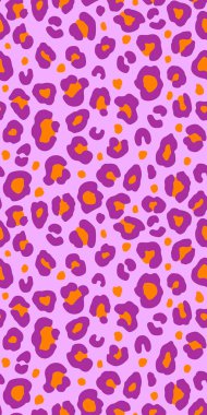 Renkli leopar desensiz. Moda stili vektör dokusu. EPS 10