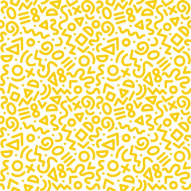 Kusursuz tek renkli geometrik desen. Moda 80-90 'lar. Hipster Memphis tarzı. EPS 10