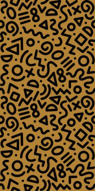 Kusursuz tek renkli geometrik desen. Moda 80-90 'lar. Hipster Memphis tarzı. EPS 10