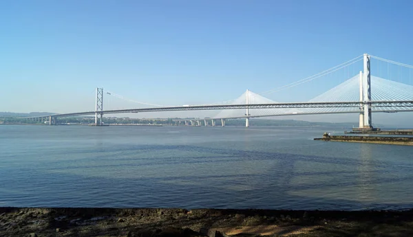 Miles 7Km Queensferry Crossing Longest Bridge Its Type World 210M — Stock Photo, Image