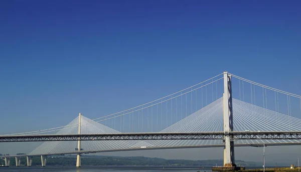Queensferry Перетину Найдовшим Мостом Такого Типу Світі 210 Метрів Заввишки — стокове фото