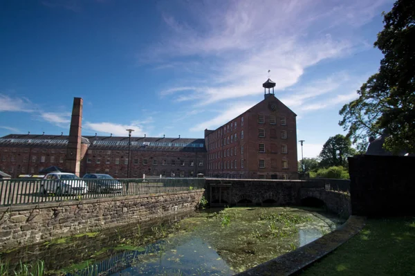 Stanley Mills Dříve Vyrábějící Textilní Továrně Skotské Vesnici Stanley Radě — Stock fotografie