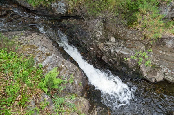 Plodda Falls Waterfall Southwest Village Tomich Glen Affric Highlands Scotland — Stock Photo, Image