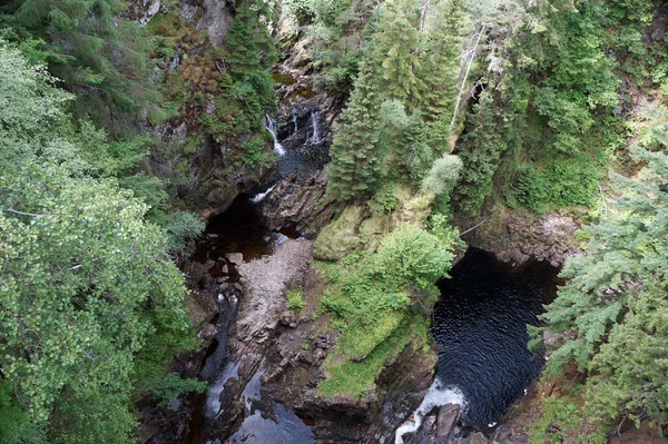 Plodda Falls Waterfall Southwest Village Tomich Glen Affric Highlands Scotland — Stock Photo, Image