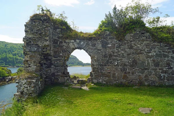 Strome Castle Ruína Castelo Terras Baixas Nas Margens Loch Carron — Fotografia de Stock