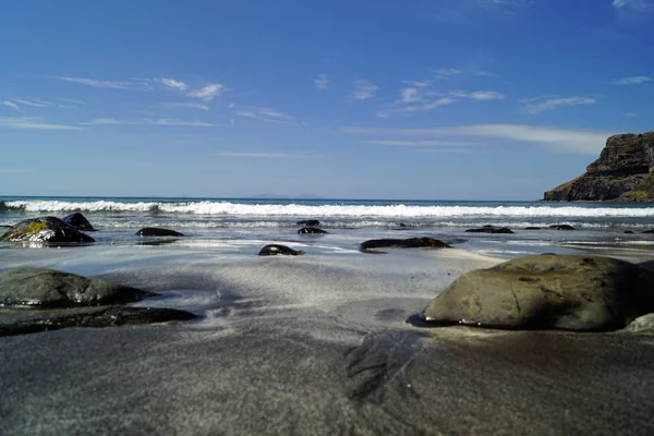 Praia Talisker Fica Perto Aldeia Carbost Ilha Skye — Fotografia de Stock