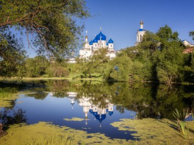 Reflection Holy Bogolyubsky Monastery clipart