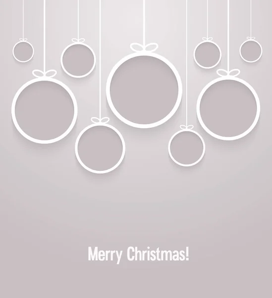 Hanging Christmas Balls Vector Illustration — Stock Vector