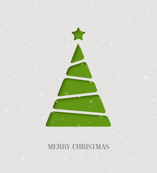 Χαρτί Κοπεί Χριστουγεννιάτικο Δέντρο Vector Εικονογράφηση Εικονογράφηση Αρχείου