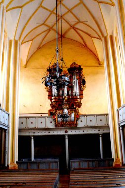 Ortaçağ içinde köyün Cristian, Sibiu İlçesi, Transilvanya, Romanya Sakson kilisede güçlendirilmiş 