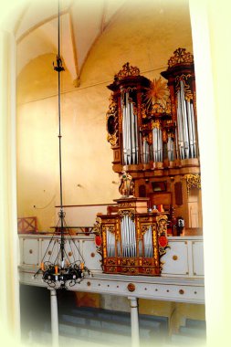 Ortaçağ içinde köyün Cristian, Sibiu İlçesi, Transilvanya, Romanya Sakson kilisede güçlendirilmiş 