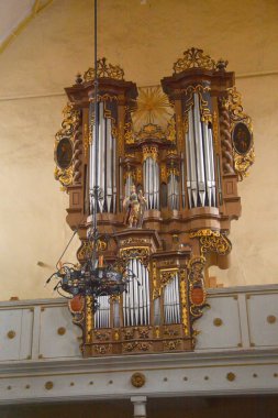 Ortaçağ içinde köyün Cristian, Sibiu İlçesi, Transilvanya, Romanya Sakson kilisede güçlendirilmiş 