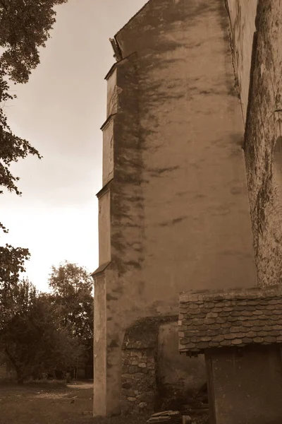 Ortaçağ Sakson Kilise Cristian Transilvanya Romanya Güçlendirilmiş — Stok fotoğraf