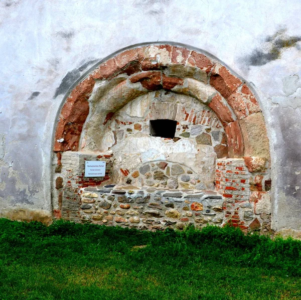 Chiesa Fortificata Medievale Sachon Cristian Transilvania Romania — Foto Stock