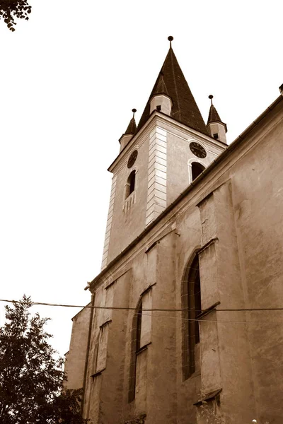 Dentro Igreja Medieval Fortificada Saxão Cristian Transilvânia Romênia — Fotografia de Stock