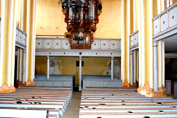 Organ Ortaçağ Sakson Kilise Cristian Transilvanya Romanya Güçlendirilmiş — Stok fotoğraf