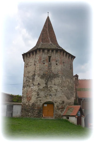 Middeleeuwse Versterkte Saksische Kerk Cristian Transsylvanië Roemenië — Stockfoto