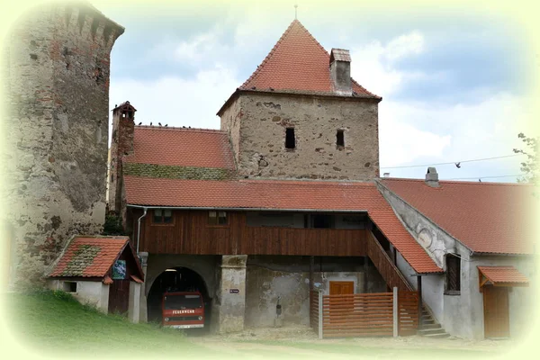 Middeleeuwse Versterkte Saksische Kerk Cristian Transsylvanië Roemenië — Stockfoto