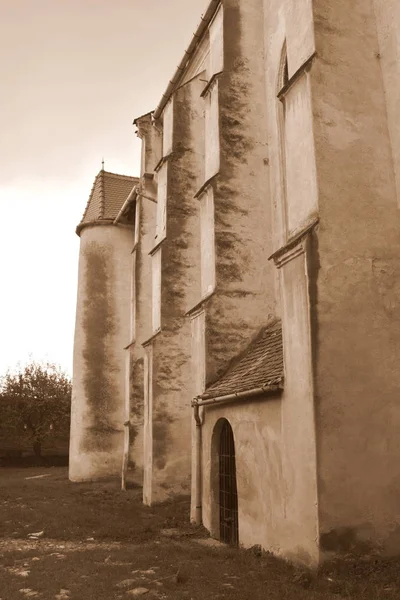 Middeleeuwse Versterkte Saksische Kerk Cristian Transsylvanië Roemenië — Stockfoto