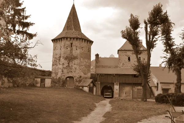 Средневековая Укрепленная Саксонская Церковь Кристиан Трансильвания Румыния — стоковое фото