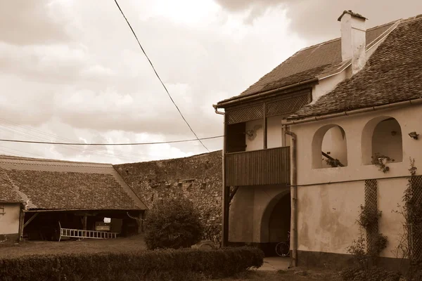 Средневековая Укрепленная Саксонская Церковь Кристиан Трансильвания Румыния — стоковое фото