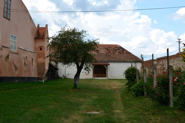 Paisaje Rural Típico Casas Campesinas Pueblo Cristian Condado Sibiu Transilvania — Foto de Stock