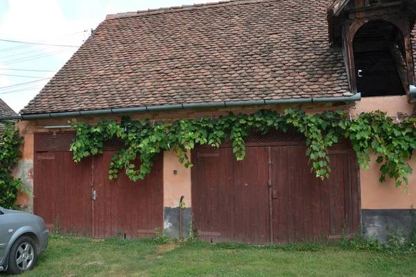 Типичный Сельский Пейзаж Крестьянские Дома Деревне Кристиан Сибиу Трансильвания — стоковое фото