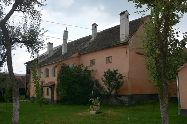 Paysage Rural Typique Maisons Campagne Dans Village Cristian Comté Sibiu — Photo