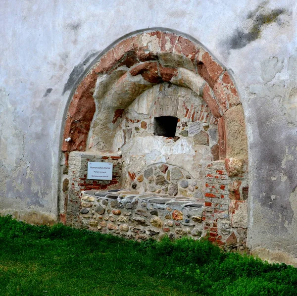 Chiesa Medievale Fortificata Sachon Nel Villaggio Cristian Contea Sibiu Transilvania — Foto Stock